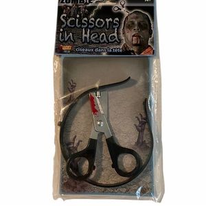 Zombie Scissors In Head Halloween Headband NEW